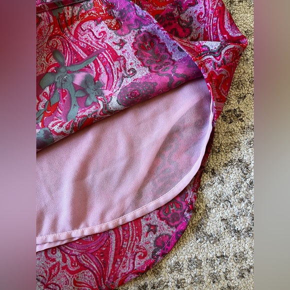 CAbi Pink and Red Patterned Blouse - Picture 8 of 10